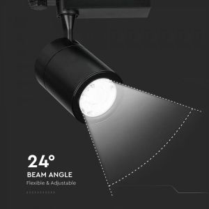 35W LED Track Light Black Body 3000K