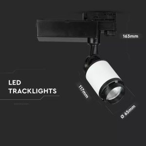 10W LED Track Light Black&White Body 6000K