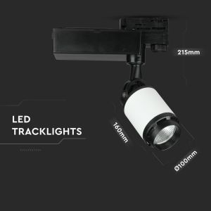 35W LED Track Light Black&White Body 6000K