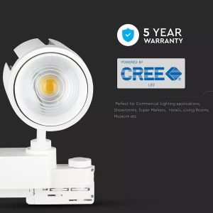 35W LED Track Light White Body 6500K 5 Years Warranty