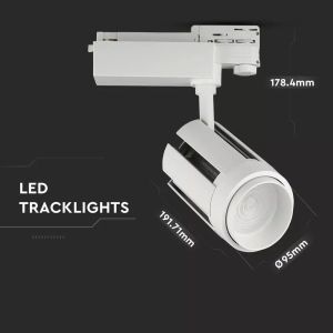 35W LED Track Light White Body 6500K 5 Years Warranty