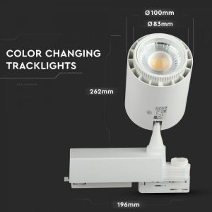 35W LED COB Tracklight White Body 3in1