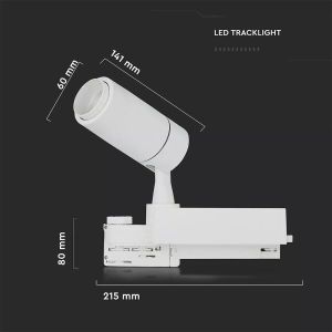 15W LED Track Light With Blue Tooth Control 3 in 1 White