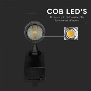 15W LED Track Light With Blue Tooth Control 3 in 1 Black