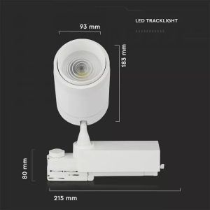 35W LED Track Light With Blue Tooth Control 3 in 1 White