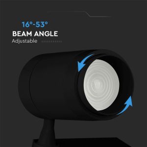 35W LED Track Light With Blue Tooth Control 3 in 1 Black