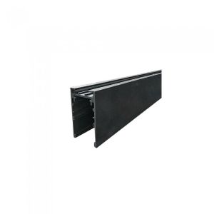 Recessed Aluminium Track Rail Black 1M