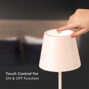 3W Led Table Lamp Rechargeable Touch Dimmable Gold Body 3000K