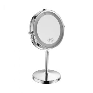 3W LED Mirror Light With 4*AAA Battery Nickel Body D:17CM