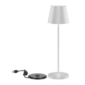 2W Led Table Lamp (4400mA Battery) IP54 White Body 3000K