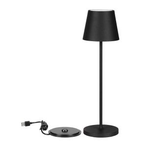 2W Led Table Lamp (4400mA Battery) IP54 Black Body 3000K