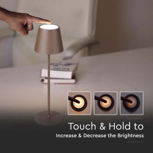 2W Led Table Lamp (4400mA Battery) IP54 Corten Body 3000K