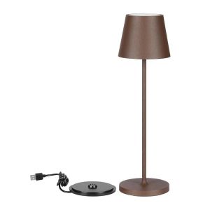 2W Led Table Lamp (4400mA Battery) IP54 Corten Body 3000K