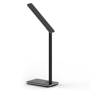 4W LED Table Lamp 3in1 Wireless Charger Square Black Body