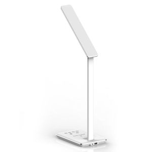 4W LED Table Lamp 3in1 Wireless Charger Square White Body