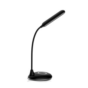 4W LED Table Lamp 3in1 Wireless Charger Round Black Body