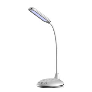 4W LED Table Lamp 3in1 Wireless Charger Round White Body