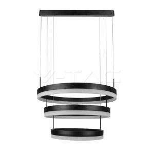 92W Soft Light Chandelier Dimmable Black 3000K