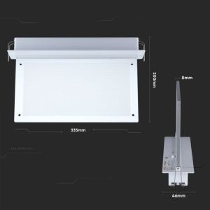 2W LED Recesed Fixed Emergency Exit Light 6000K