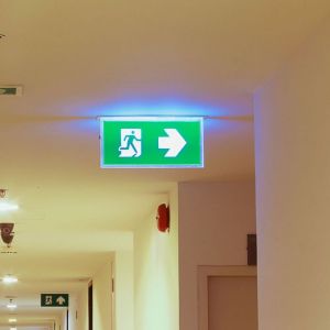 2W LED Recesed Fixed Emergency Exit Light 6000K