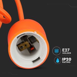 E27 Pendant Holder Orange