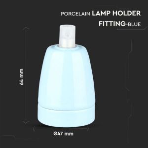 Porcelan Lamp Holder Fitting Blue