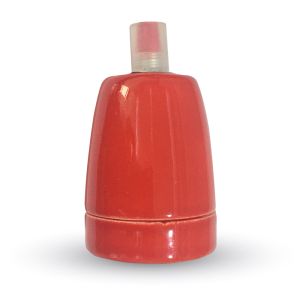 Porcelan Lamp Holder Fitting Red