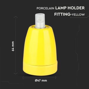 Porcelan Lamp Holder Fitting Yellow