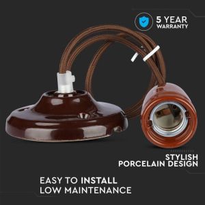 Porcelan Lamp Pendant Brown