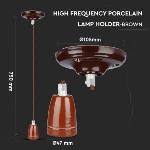 Porcelan Lamp Pendant Brown