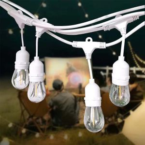 Led String Light With Euro Plug And WP Socket E27 IP44 White Body