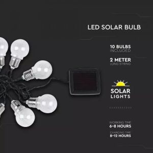 LED Solar String Light 10 Bulbs 3000K