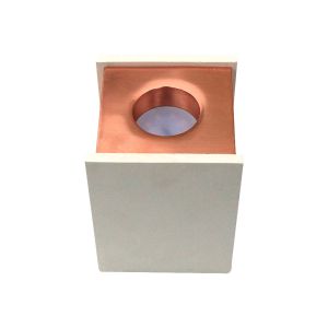 GU10 Fitting Gypsum Metal White Plaster Recessed Light With Matt Rose Gold Square