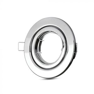 GU10 Housing Round Movable Chrome