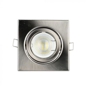 GU10 Housing Square Movable Satin Nickel