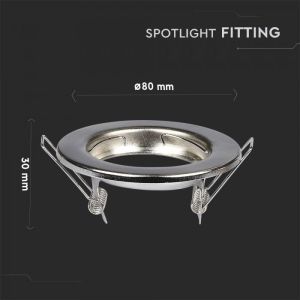 GU10 Round Spotlight Fitting Satin 2 pcs/box