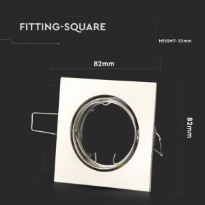 GU10 Fitting Square Movable Satin Nickel