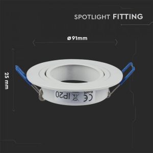 1*GU10 Fitting Round White