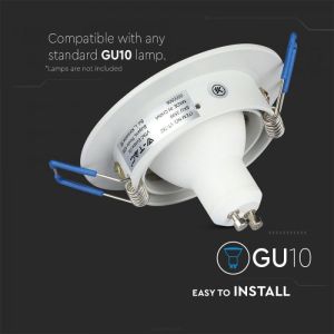 1*GU10 Fitting Round White