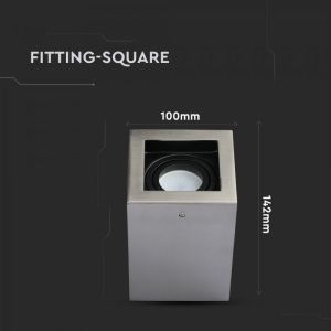 GU10 Fitting Surface Square Satin Nickle