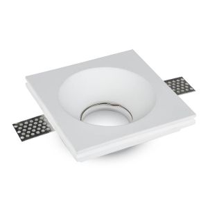 GU10 Fitting Square Gypsum Flat 120x120 White