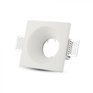 GU10 Fitting Square Gypsum Flat 120x120 White