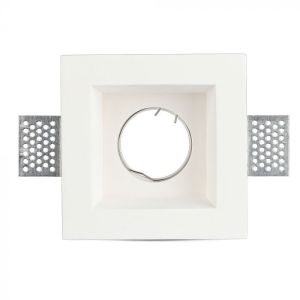 GU10 Fitting Square Gypsum Deep 120x120 White