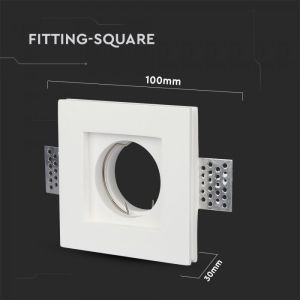 GU10 Fitting Square Gypsum 100х100 White