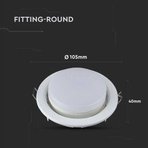 GX52 Fitting Round White