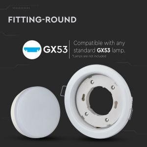 GX52 Fitting Round White