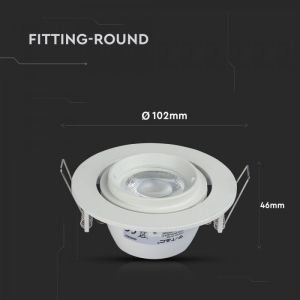 GU10 Zoom Fitting White