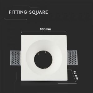 GU10 Fitting Square White