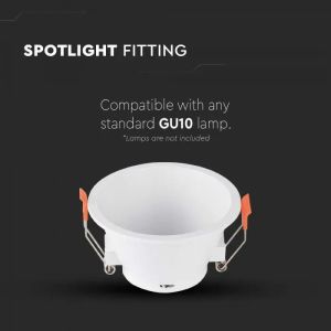 GU10 Fitting Round White