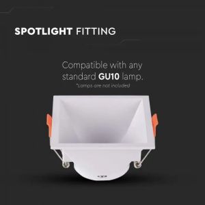 GU10 Fitting Square White